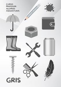 Fichas de color gris para imprimir 2