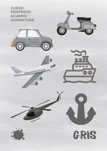 Fichas de color gris para imprimir 3