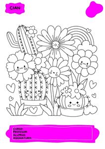 Fichas de color magenta para colorear 1