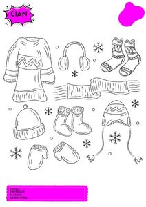 Fichas de color magenta para colorear 3