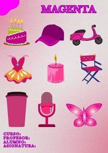 Fichas de color magenta para imprimir 1