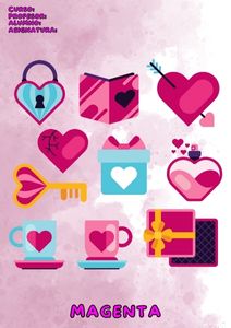 Fichas de color magenta para imprimir 2