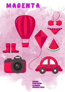 Fichas de color magenta para imprimir 3