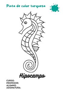 Fichas de color turquesa para colorear 1