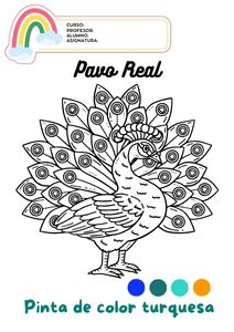 Fichas de color turquesa para colorear 2