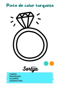 Fichas de color turquesa para colorear 3