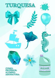 Fichas de color turquesa para imprimir 1