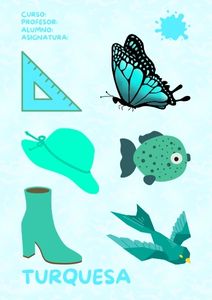 Fichas de color turquesa para imprimir 2