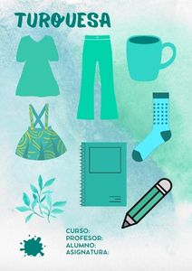 Fichas de color turquesa para imprimir 3