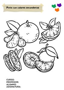 Fichas de colores secundarios para colorear 1