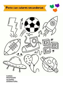 Fichas de colores secundarios para colorear 2