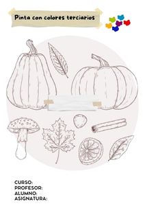 Fichas de colores terciarios para colorear 1