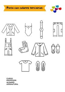 Fichas de colores terciarios para colorear 2