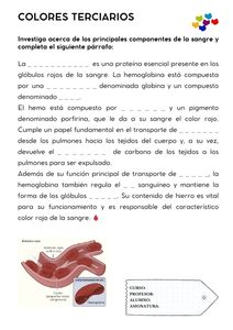 Fichas de colores terciarios para escribir 1