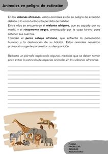Fichas de elefantes para escribir 2