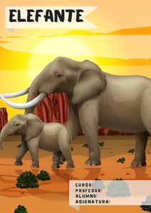 Fichas de elefantes para imprimir 3