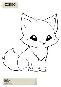 Fichas de zorros para colorear 2