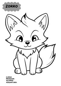 Fichas de zorros para colorear 3