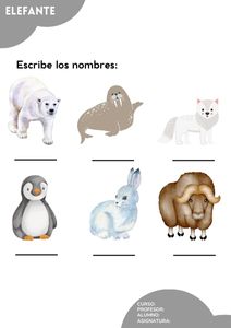 Fichas de zorros para escribir 3