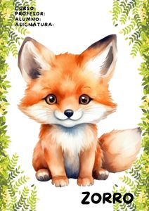 Fichas de zorros para imprimir 2