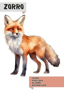 Fichas de zorros para imprimir 3