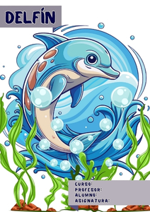 Fichas de delfines para imprimir 3