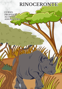 Fichas de rinocerontes para imprimir 1