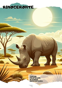 Fichas de rinocerontes para imprimir 3