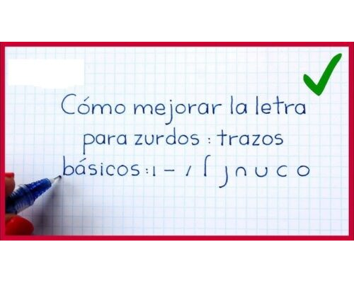 Fichas de caligrafia para adultos zurdos 1