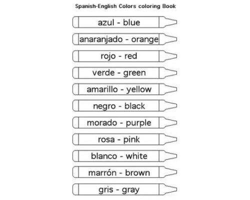Nombres de colores en inglés y español 2