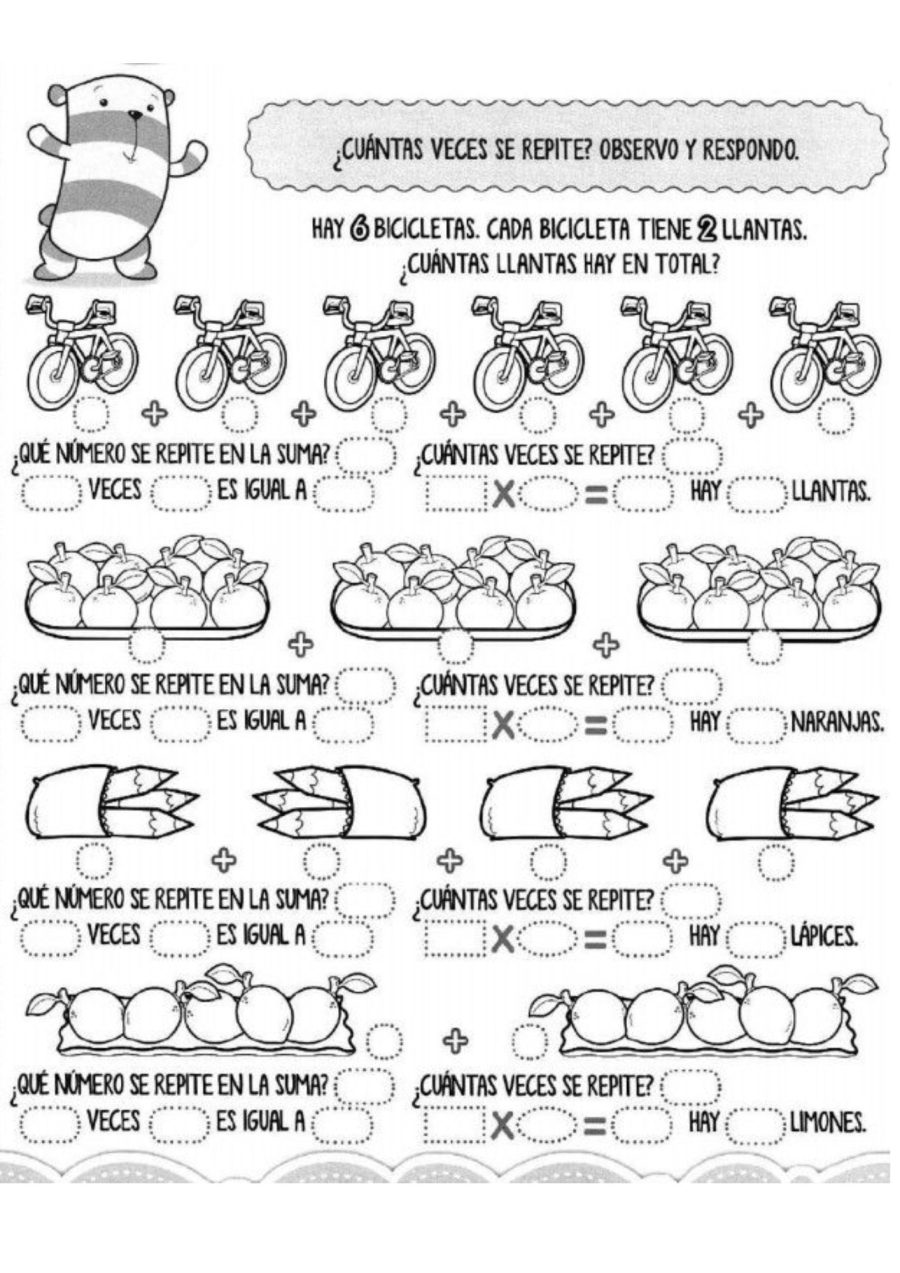 Fichas de Matemáticas 2 Primaria Operaciones 2