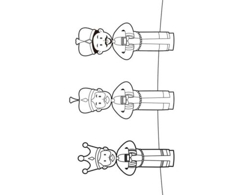 Ficha de Reyes Magos Colorear 1