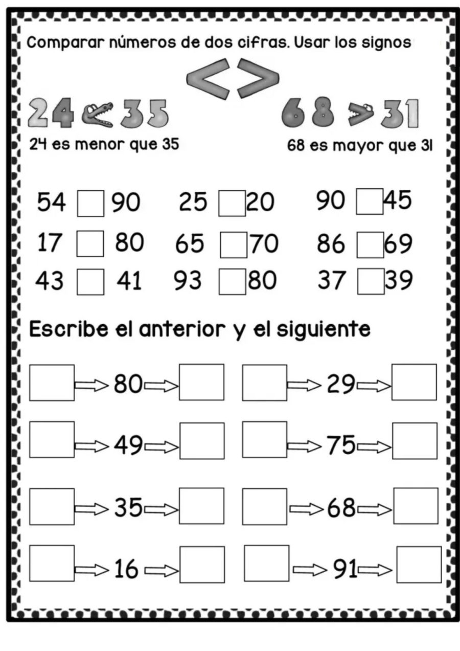 Fichas de Matemáticas 4 Primaria Numeros 1