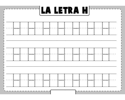 Fichas de la H para imprimir 3