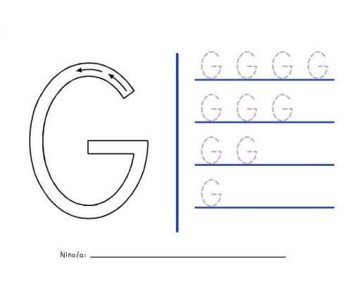 Fichas de la G mayúscula 2