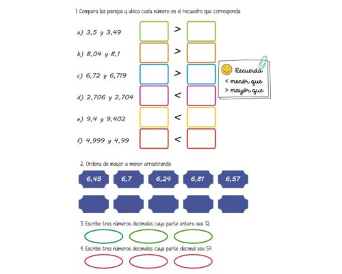 Números naturales y números decimales 1