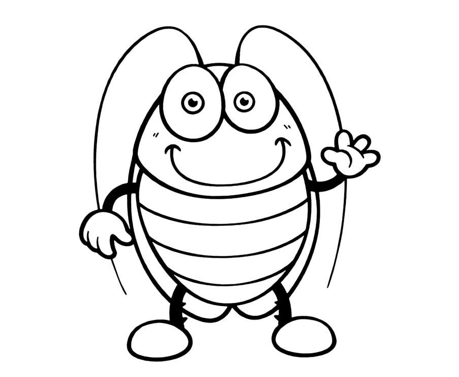 Fichas de cucarachas para colorear 2