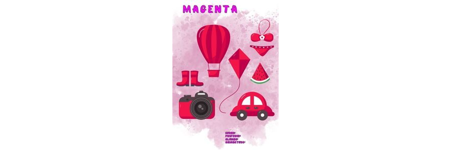 Fichas color magenta para imprimir 3