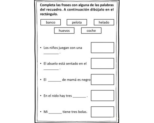 Oraciones para completar 2