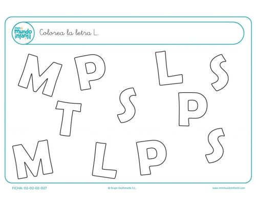 Fichas de consonantes para colorear 2