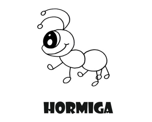 Fichas de hormigas para colorear 3