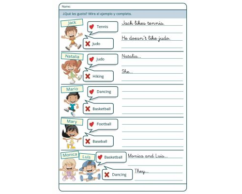 Fichas de gramática y vocabulario 1