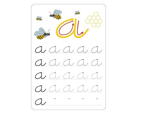 Ejercicios de trazado y escritura de vocales 1