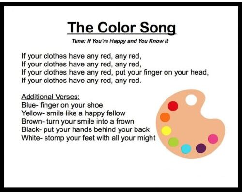 Canciones y actividades para aprender los colores en inglés 1