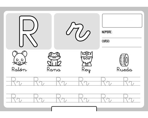 fichas de la R para imprimir 1