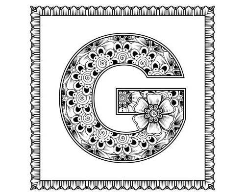 Fichas de la G para colorear 2