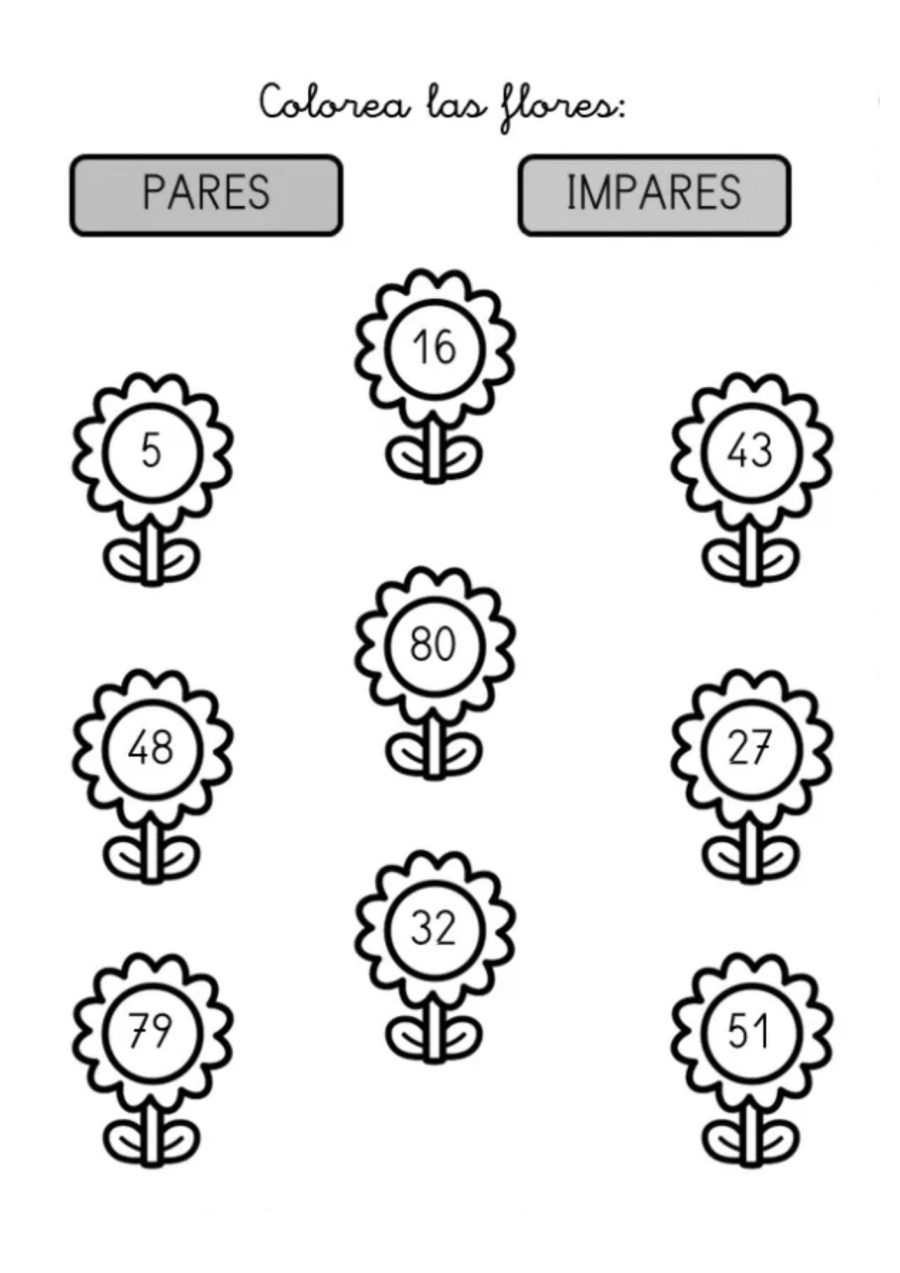 Ficha de primavera matemáticas 2