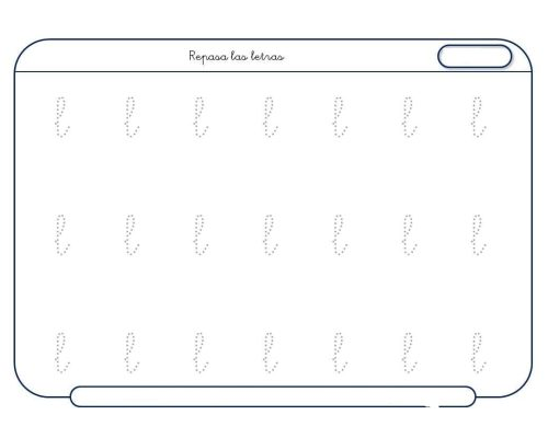 Fichas de la "l" minúscula 1