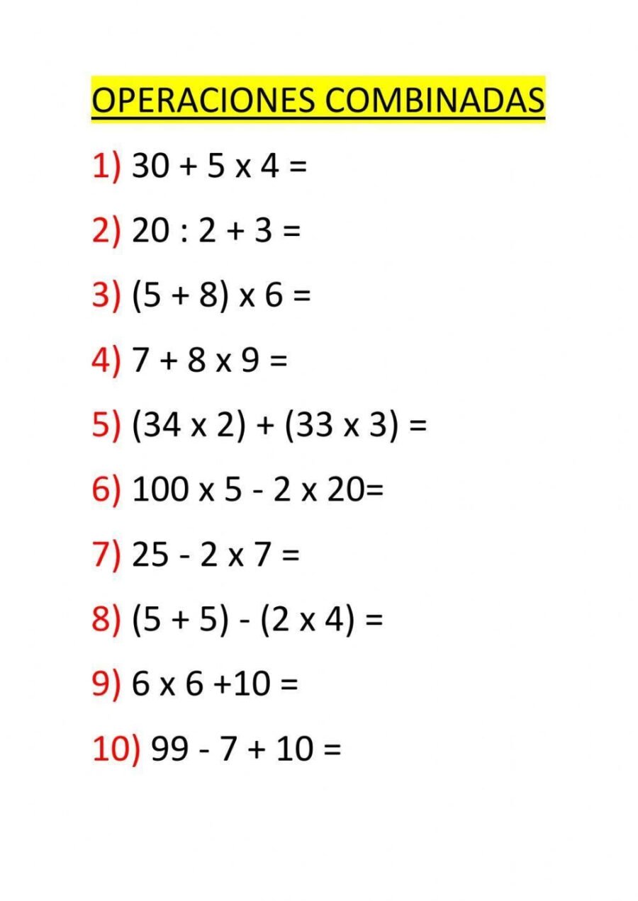 Operaciones Combinadas 2