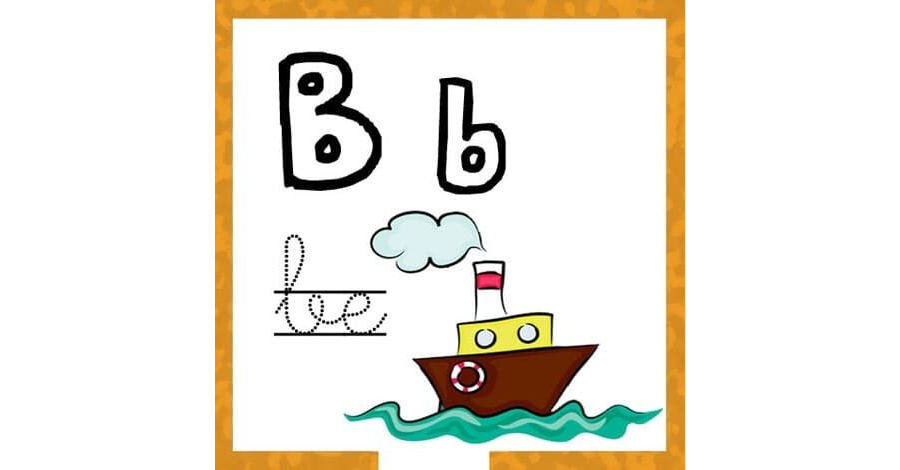 Fichas de la B para colorear 3